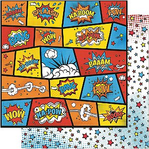 SD-0616 - SCRAP DUPLA FACE - SPLASH POP ART/ESTRELAS