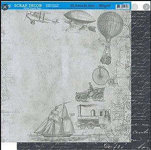 SD-0500 - SCRAP DUPLA FACE - VIAGEM VINTAGE