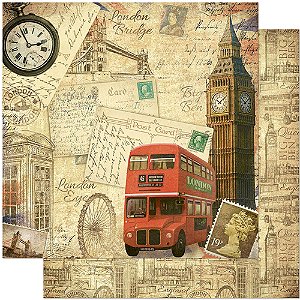 SD-0791 - SCRAP DUPLA FACE - LONDRES - INGLATERRA VINTAGE