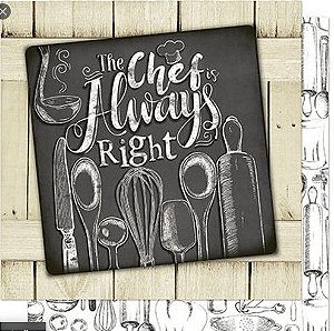 SD-0574 - SCRAP DUPLA FACE -THE CHEF IS ALWAYS RIDHT