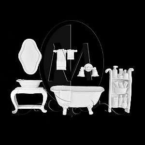 Kit Cenário Banheiro 6 peças | Ref.: 0351