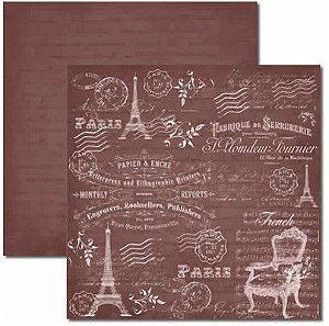 SC-140 Paris - Papel para Scrapbook Dupla Face