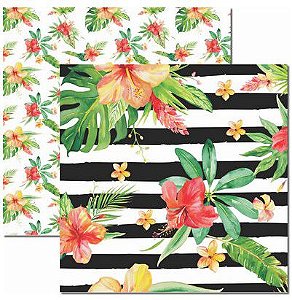 SC-448-Verão Tropical 2 - Papel para Scrapbook Dupla Face