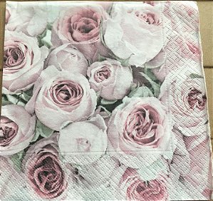 Guardanapo Vintage - Estamparia rosas