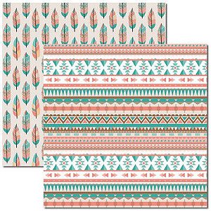 SC-361 Tribal 7 - Papel para Scrapbook Dupla Face