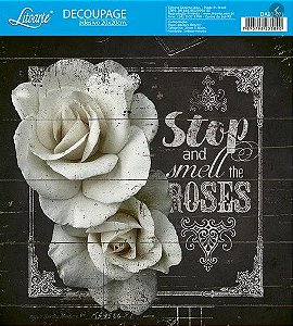 DA20-071 - DECOUPAGE ADESIVA - STOP AND SMELL THE ROSES