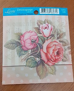 DECOUPAGEM ADESIVA 10X10 - DAX-046 -FLORES