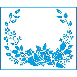 STM-626 - STENCIL - GUIRLANDA ROSAS