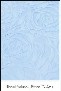 Papel Velutto - Rosas G Azul