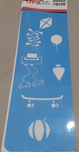 004 - Stencil Opa Brinquedo de Menino