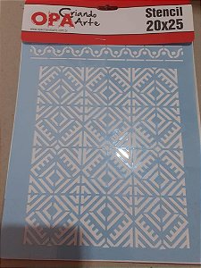 2606 - Stencil Opa 20x25 - Estampa Inca
