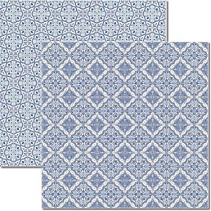 SC-310 Azulejo Português 5 - Papel para Scrapbook Dupla Face