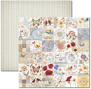 SC-398 Vintage 1 - Papel para Scrapbook Dupla Face