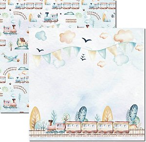 SC-494-My Baby Boy 2 - Papel para Scrapbook Dupla Face