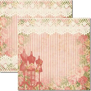 SC-555-Costura 6 - Papel para Scrapbook Dupla Face