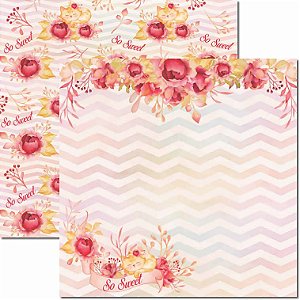 SC-596-Sweet 3 - Papel para Scrapbook Dupla Face
