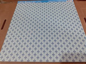 SBB-038 - SCRAPBOOK BÁSICO - FLORES AZUIS
