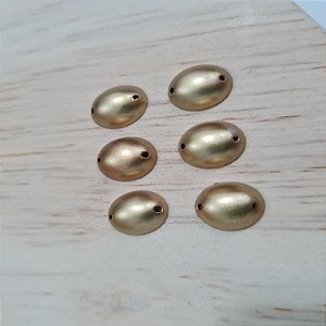 Chaton Oval 13x9mm - Pacote com 26 unidades-  Dourado