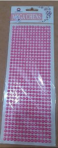 Cartela 1/2 perola -6mm - cor rosa