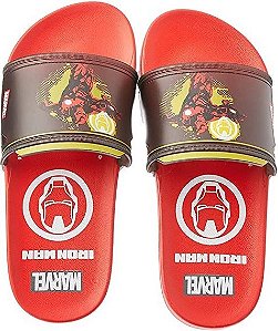 Chinelo Slide Grendene Kids Marvel Hero Homem De Ferro