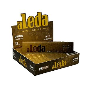 SEDA ALEDA OURO BROWN KING SIZE SLIM - DISPLAY COM 20 LIVRETOS