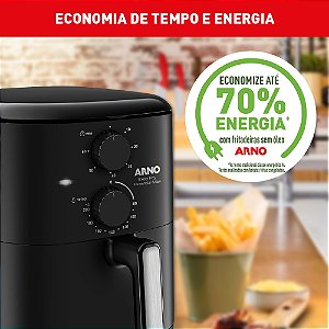 Fritadeira sem óleo Air Fryer Arno Essential Max 5L Preta AFE5