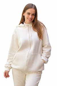 moletom 3 cabos com ziper azul branco off