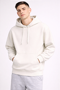 casaco de moletom canguru 3 cabos branco off