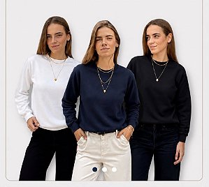 kit 3 blusas de moletom Premium 3 cabos peluciado