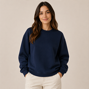 BLUSA DE MOLETOM PREMIUM - 3 CABOS azul marinho