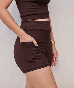shorts poliamida com bolso
