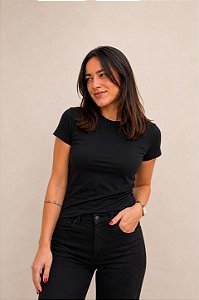 Blusa Feminina Baby Look em Viscose – Manga Curta