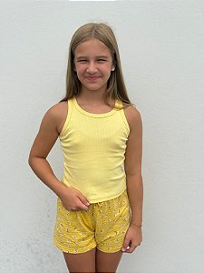 regata canelada juvenil amarela