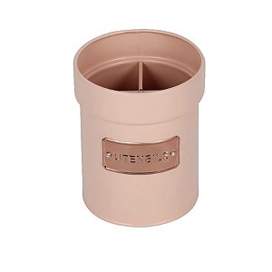 PORTA TALHER E UTENSÍLIOS MATTE ROSE