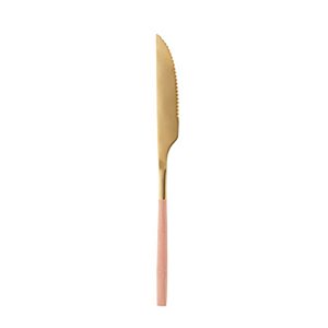 FACA PARA MESA DE AÇO INOX BAMBU ELEGANT CHAMPANHE E ROSE