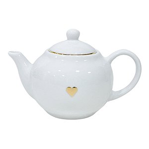 BULE DE PORCELANA BRANCA E DOURADO CLASSIC
