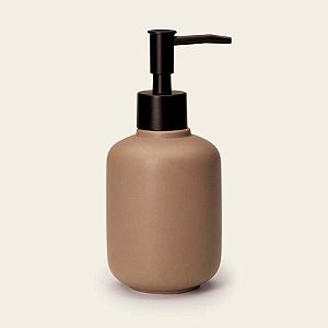 PORTA SABONETE LÍQUIDO DE CERÂMICA NUDE