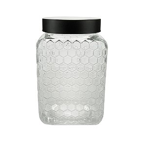 POTE VIDRO BOROSSILICATO COM TAMPA PRETA COLMÉIA