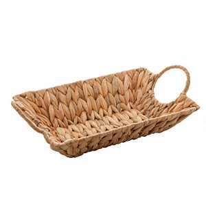 CESTA DE FIBRA NATURAL COM ALÇA DE METAL REVESTIDA EM FIBRA