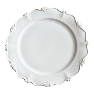 PRATO SOBREMESA PORCELANA FANCY BRANCO