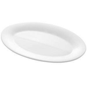 TRAVESSA DE PORCELANA BRANCA 36 CM