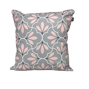 CAPA DE ALMOFADA ELEGANCE FOLHAS ROSE