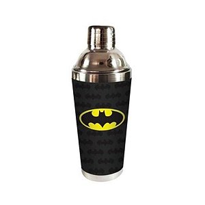 COQUETELEIRA AÇO INOX DC BATMAN LOGOS BACKGROUND PRETO