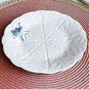 CONJUNTO 4 PRATOS SOBREMESA PORCELANA BIRDS 19cm