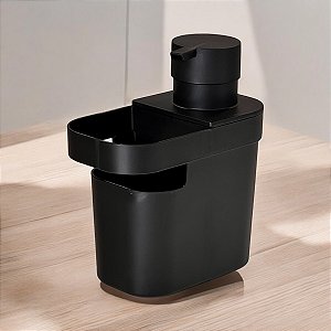DISPENSER DE DETERGENTE E ORGANIZADOR TRIUM PRETO 650ML