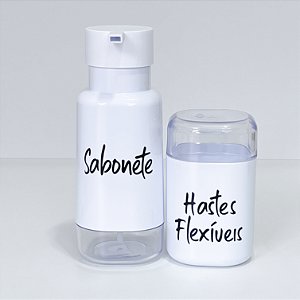 KIT  SABONETE E HASTES FLEXÍVEIS TOILET BRANCO