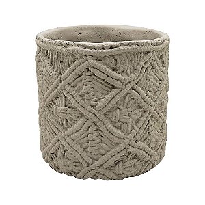 CACHEPOT EM CIMENTO CINZA