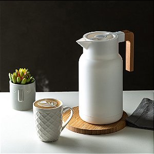 GARRAFA TÉRMICA DE PLÁSTICO ORGANIC BRANCA 1L