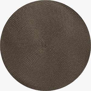 SERVIÇO AMERICANO REDONDO MARROM 38 CM