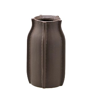 VASO DECORATIVO DE CERÂMICA CAFÉ 24X13CM